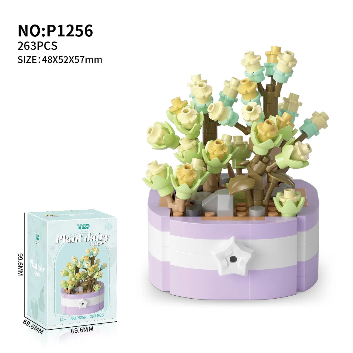 Everlasting Succulents Flower Building Blocks