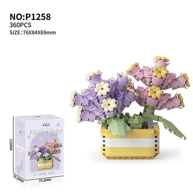 Everlasting Succulents Flower Building Blocks